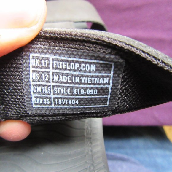 Mens Fitflop Back Strap Sandals Sz 12 New